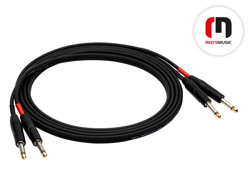 Kabel audio Red's Music 2x JACK MONO 6.3 - 2x JACK MONO 6.3 5m