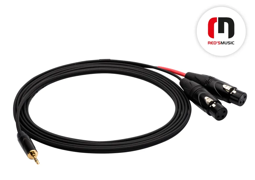 Kabel audio Red's Music mini JACK STEREO 3.5 - 2x XLR F 2m